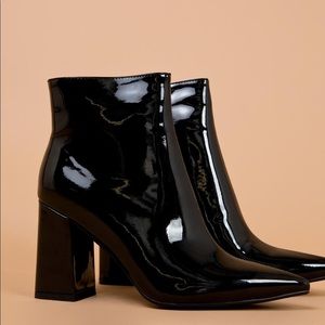 Black Patent Booties